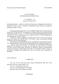 Direzione Corpo di Polizia Municipale 2014 03220