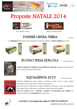 proposte natale bottega i saperi e i sapori della