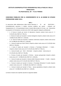 ISTITUTO ZOOPROFILATTICO SPERIMENTALE DELLA PUGLIA E