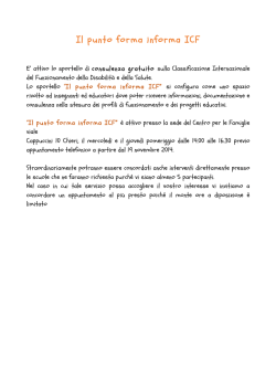 Il punto forma informa ICF