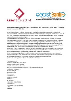 Il progetto CLARA a RemTech 2014 INVITO