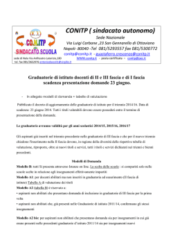 domande docenti di ii e iii fascia scadenza 23 giugno