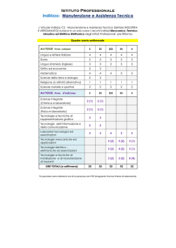 Istituto Professionale Indirizzo: Manutenzione e Assistenza Tecnica