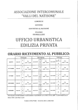 orario ricevimento al pubblico
