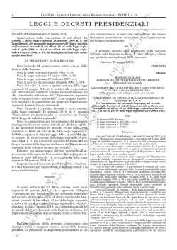 Decreto Presidenziale 29 maggio 2014