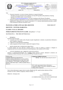 PIANO DI LAVORO ANNUALE DEL DOCENTE PERCORSI IFP