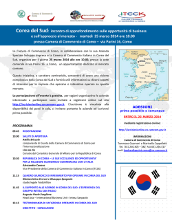 Corea del Sud - Camere di Commercio