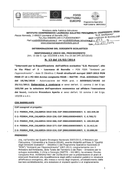 det. n.13 lavori - IC Laureana Galatro Feroleto