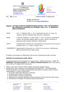 Invito presentazione offerta servizio ristoro2014 &ndash; Recanati