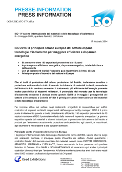 ISO 2014: il principale salone europeo del - ISO