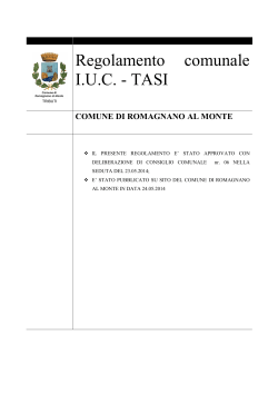 REGOLAMENTO IUC TASI.rtf - Comune di Romagnano al Monte