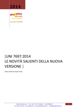 UNI 7698:2014: Criteri di sicurezza nelle applicazioni vetrarie