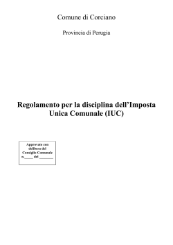 Regolamento IUC 2014 - Comune di Corciano