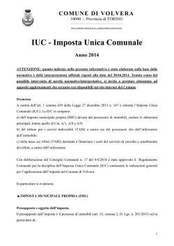 IUC VOLVERA - Comune di Volvera
