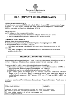 I.U.C. (IMPOSTA UNICA COMUNALE)