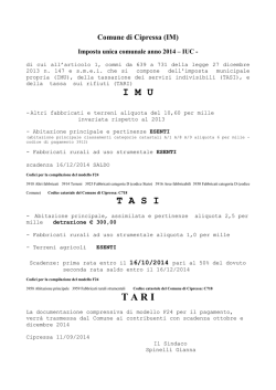 IUC 2014 - IMU TASI TARI