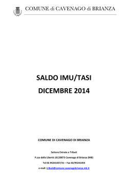 INFORMATIVA IUC 2014 - Comune di Cavenago di Brianza