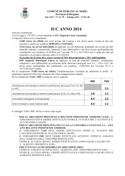 IUC 2014 - Comune di Fiorano al Serio