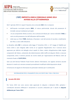 Prima nota informativa IUC 2014 Foggia