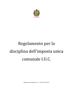 Regolamento IUC - Comune di Pesaro