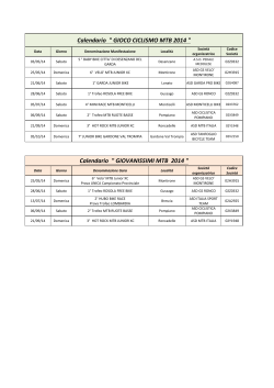 Calendario JBB 2014 - Comitato Provinciale FCI Brescia
