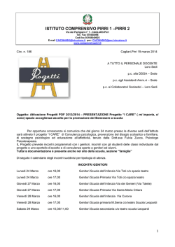 186_Presentazione I_CARE - Istituto Comprensivo Pirri 1-2