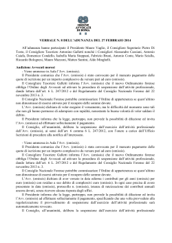 verbale n. 8 del 27 febbraio 2014