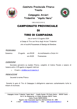 Invito 31 agosto 2014 - Compagnia Arcieri Tridentini Aquila Nera
