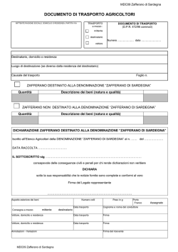 DOCUMENTO DI TRASPORTO AGRICOLTORI