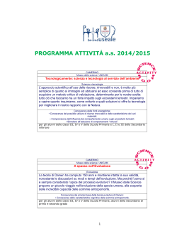 PROGRAMMA ATTIVITÁ a.s. 2014/2015