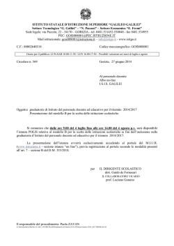 Graduatorie di Istituto di II e III fascia DOCENTI triennio