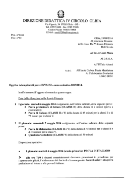 DIREZIONE DIDATTCA IV CIRCOLO OLBIA
