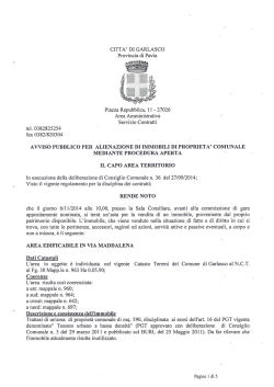 documentazione gara alienazione Via Maddalena