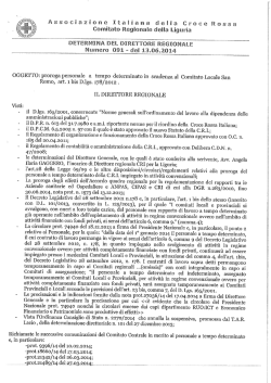 091 - Proroga personale a tempo determinato Comitato locale