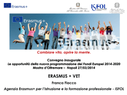 La nuova Programmazione Erasmus Plus 2014-2020