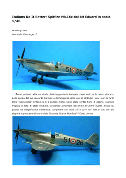 Italians Do It Better! Spitfire Mk.IXc dal kit Eduard in scala 1/48.