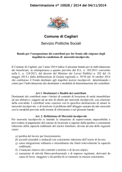 Testo del bando - Comune di Cagliari