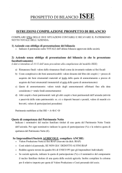 PROSPETTO DI BILANCIO ISEE