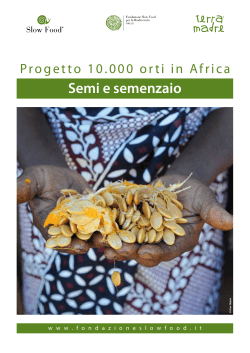 Semi e semenzaio - Slow Food Foundation for Biodiversity