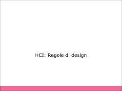 HCI: Regole di design
