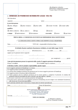 Domanda di permesso legge 104 - Istituto Comprensivo Cesare Zonca