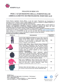 Avviso indagine di mercato abbigliamento di protezione individuale