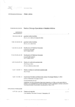 INFORMAZIONI PERSONALI Attaia Letizia