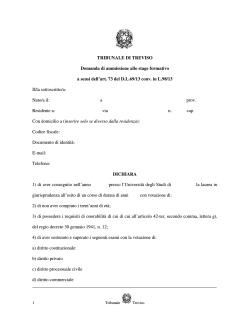 istanza - Ordine degli Avvocati di Treviso