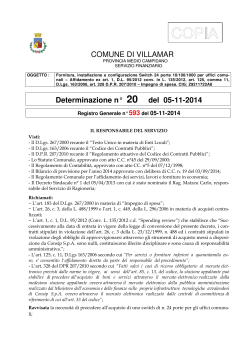 Scarica la Determina Ufficio Ragioneria n. 20/2014
