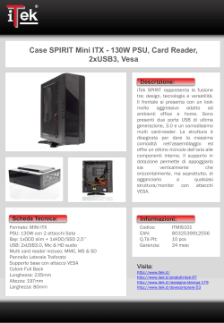 Case SPIRIT Mini ITX - 130W PSU, Card Reader, 2xUSB3, Vesa