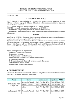 ESTRATTO piano attività aa 14 15 - Istituto Comprensivo Castelvetro