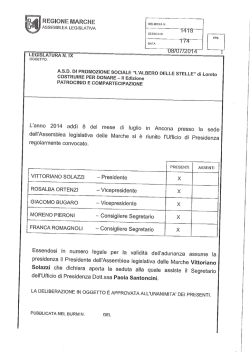 REGIONE MARCHE - Consiglio regionale delle Marche