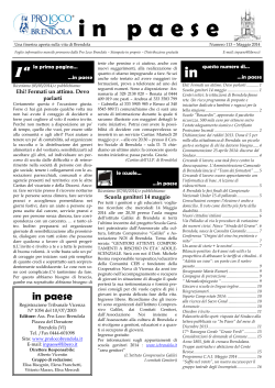 IN PAESE N° 113 - Maggio 2014
