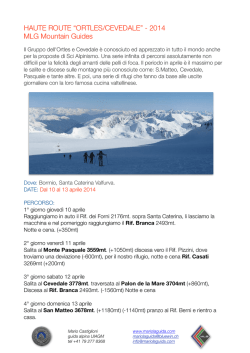 HAUTE ROUTE - ORTLES_CEVEDALE&rdquo; - 2014